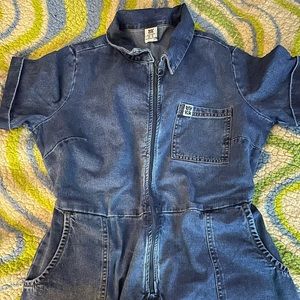 Lucy & Yak Riley Jumpsuit - Mid Wash Blue